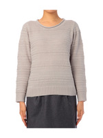 ボーダーラメニットプルオーバー