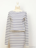 ランダムボーダーショートトップス