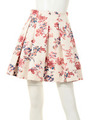 Floral jacquard タックフレアスカート