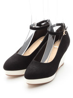 【Lampe　Jente】ホワイトソールウェッジパンプス