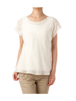 フレンチスリーブシルクブラウス