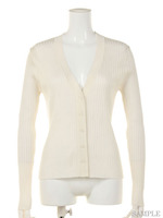 リブニットカーディガン