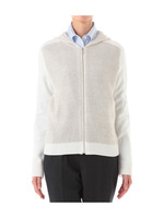 配色切り替えニットパーカ