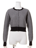 BLOCK KNITカーデ