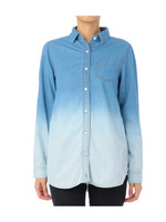 グラデーション配色デニムシャツ