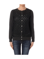 サークルレース切り替えニットカーディガン