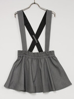 サスペンダー付ギャザースカート