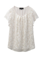 シアーフラワーモチーフブラウス