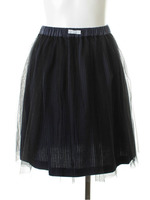 ボーダー／ストライプチュールレイヤードスカート