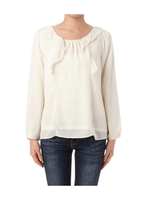 肩フリルブラウス