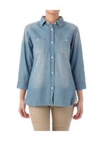 七分袖コットンシャツ