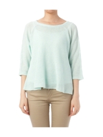 Aライン七分袖ニットプルオーバー