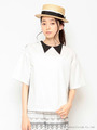 BI-COLOR SHIRT BLOUSE