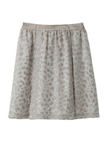 [L]オパールレオパードフレアスカート