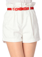 【LIZ　LISA】ベルト付きハイウエストショートパンツ
