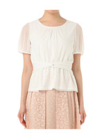 ウエストツイストデザインロングトップス