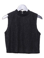 総レースアメスリハイネックトップス