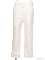 STRETCH SATIN TARERED PANTS