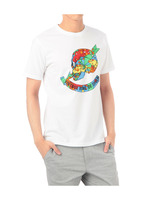スカルカラフルプリントTシャツ