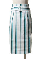 ストライプハイウエストタイトスカート