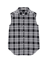 チェックノースリーブブラウス