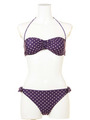 ドット＆ボーダーバンドゥビキニ