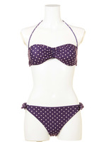 ドット＆ボーダーバンドゥビキニ