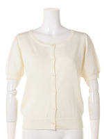 バックレース半袖カーディガン