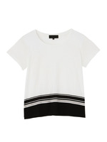 裾ボーダープルオーバー