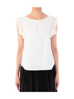 フリルショルダーノースリーブカットソー