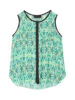 配色バインダーノースリーブシャツ