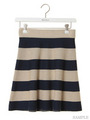 ボーダーニットフレアースカート