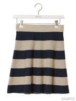 ボーダーニットフレアースカート