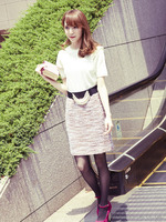 ピコリブフリルニットワンピース