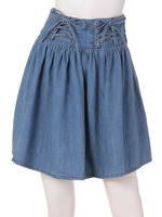 【CASUAL】デニムレースUP SK