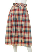チェックマキシスカート