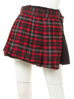 フラップ付チェックミニスカート