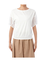 メッシュスリーブプルオーバー