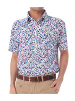 機能性フラワープリントシャツ