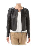 コンビレザージップアップジャケット