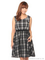 チェックチュールワンピース