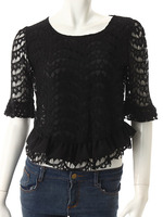 【ECURY】フリルレースチュニック