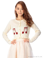 【LIZLISA】BIG音符カーディガン