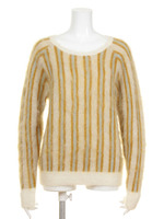 柄ニットプルオーバー