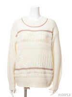 ケーブルニットプルオーバー 