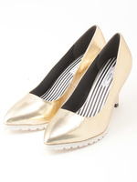 タンクソールポインテッドパンプス