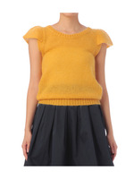 モヘヤ混半袖ニットプルオーバー