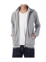 ライン入りジップアップパーカ