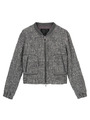 ループツイード調ジップアップブルゾン