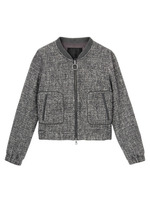 ループツイード調ジップアップブルゾン